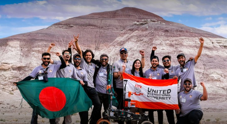 ইউআইইউ মার্স রোভার টিম বিশ্বে ৩য় ও এশিয়ায় ১ম